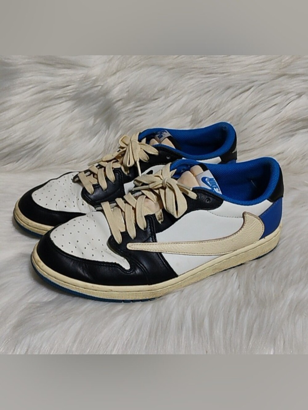 (C-61) SALE! Jordan 1 Retro X Fragment Design X Travis Scott Sneakers 9.5